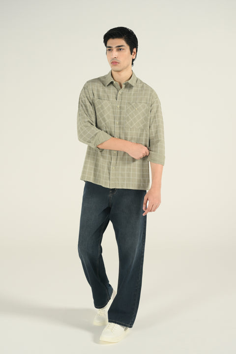 BAGGY FIT CHECK SHIRT
