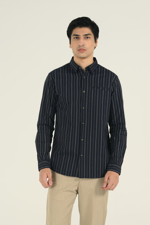 BUTTON DOWN STRIPED SHIRT