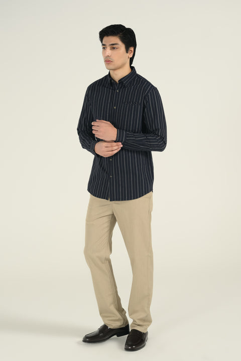 BUTTON DOWN STRIPED SHIRT