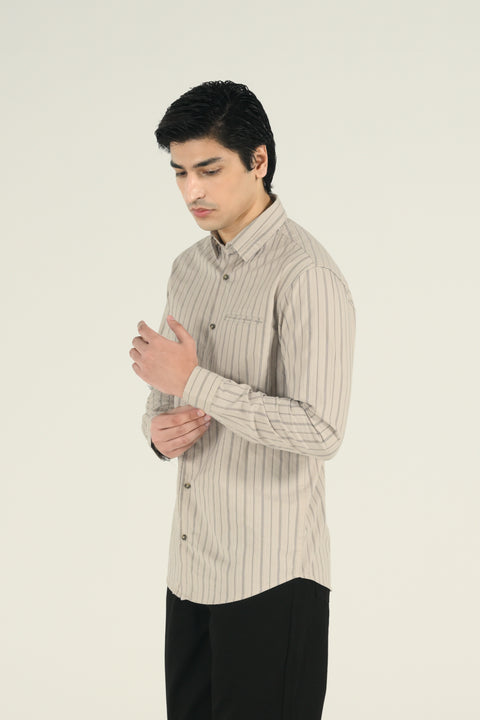 BUTTON DOWN STRIPED SHIRT
