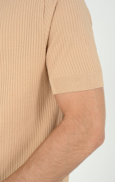 TEXTURED KNITTED POLO