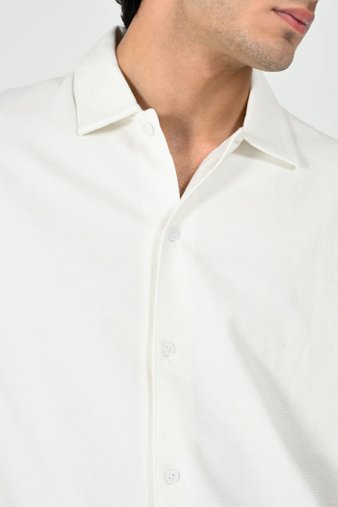 BAGGY FIT BUTTON DOWN TEXTURED POLO