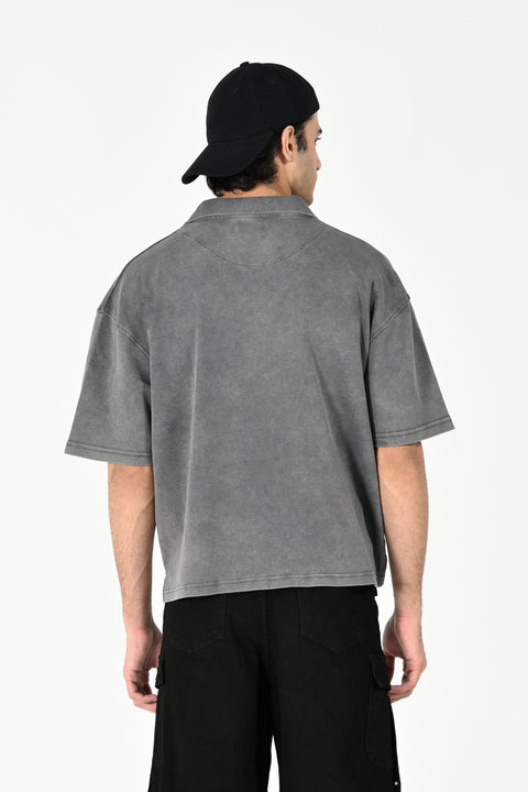 BOXY FIT WASHED POLO