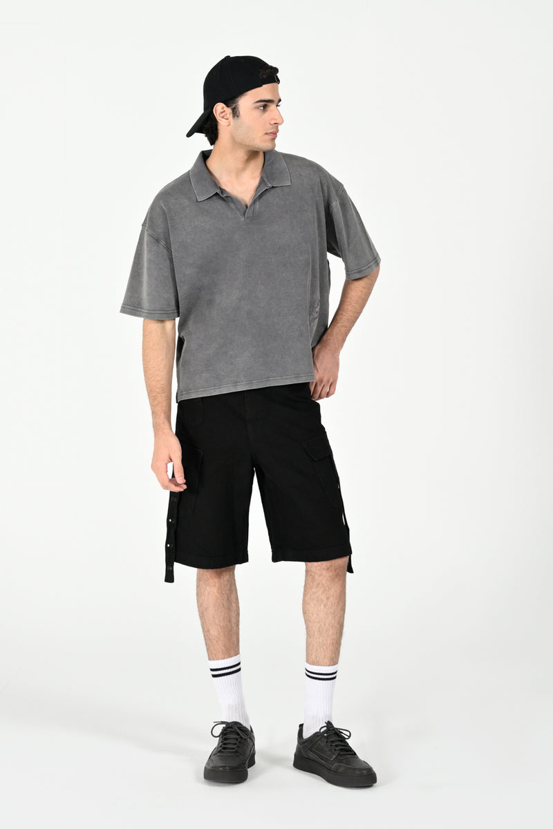 BOXY FIT WASHED POLO