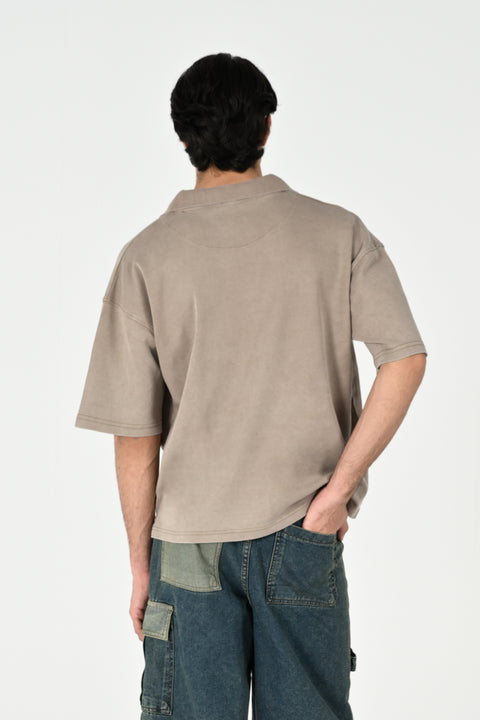 BOXY FIT WASHED POLO