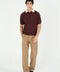 CONTRAST COLLAR KNITTED POLO
