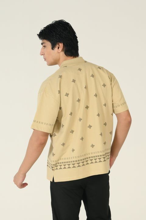 BAGGY FIT PRINTED POLO