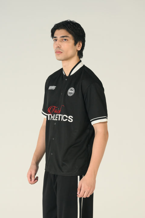 RELAXED FIT MESH BUTTON DOWN POLO