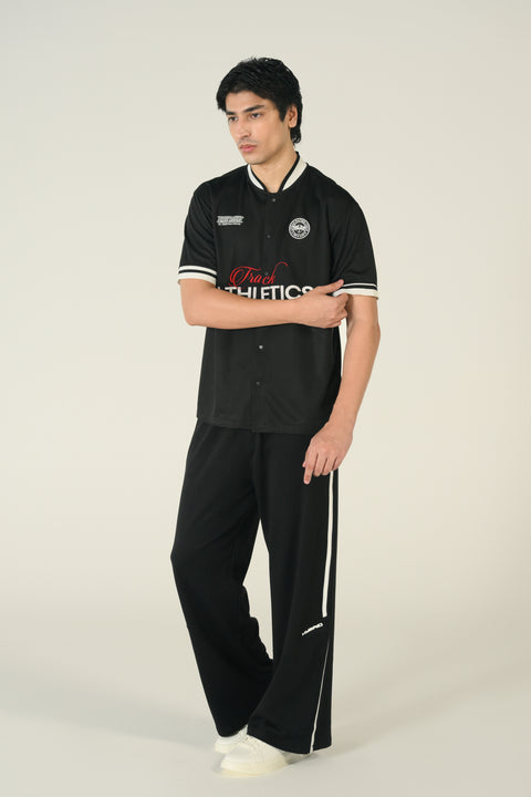 RELAXED FIT MESH BUTTON DOWN POLO