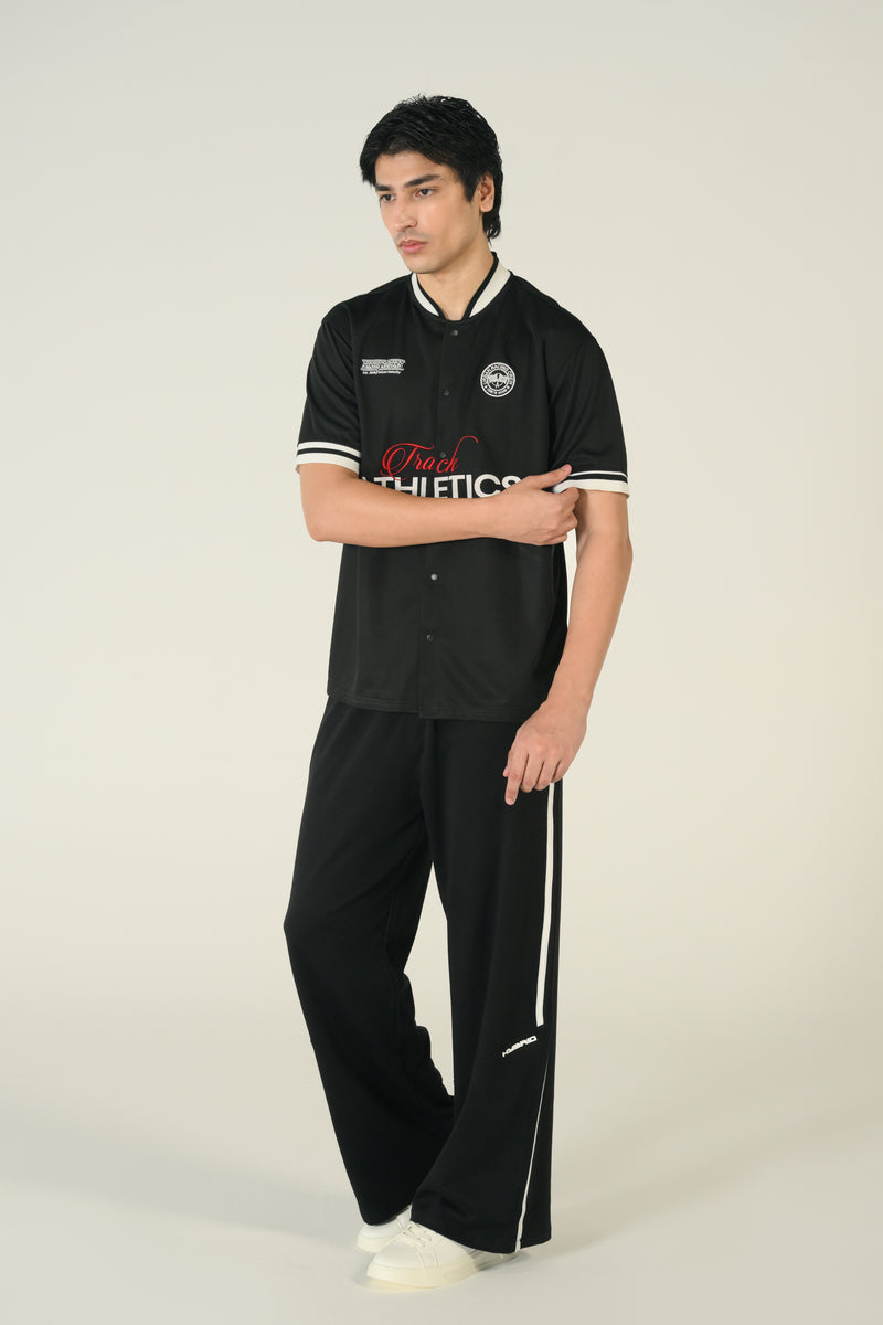 RELAXED FIT MESH BUTTON DOWN POLO