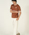 RELAXED FIT MESH BUTTON DOWN POLO