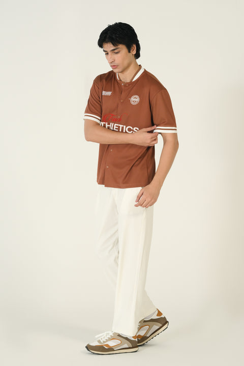 RELAXED FIT MESH BUTTON DOWN POLO