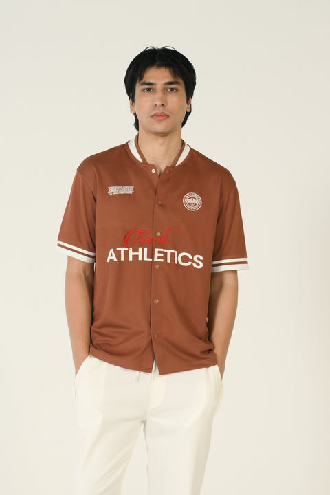 RELAXED FIT MESH BUTTON DOWN POLO