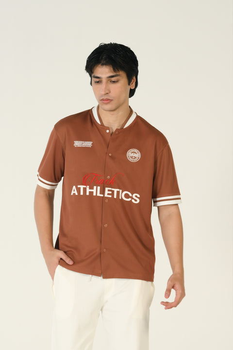 RELAXED FIT MESH BUTTON DOWN POLO