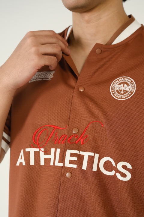 RELAXED FIT MESH BUTTON DOWN POLO