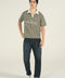 RELAXED FIT CONTRAST COLLAR PRINTED POLO
