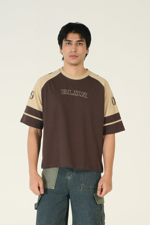 BOXY FIT CONTRAST RAGLAN SLEEVE TEE