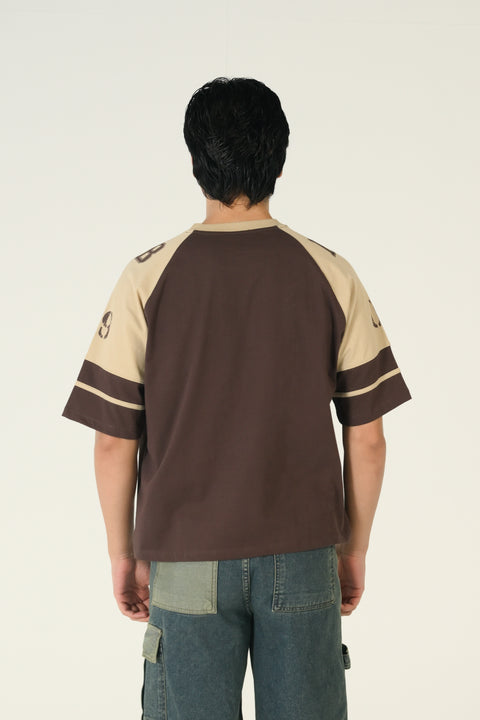 BOXY FIT CONTRAST RAGLAN SLEEVE TEE