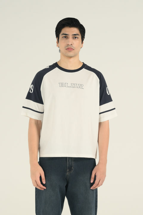 BOXY FIT CONTRAST RAGLAN SLEEVE TEE