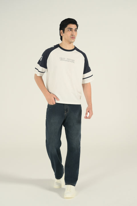 BOXY FIT CONTRAST RAGLAN SLEEVE TEE
