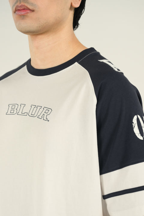 BOXY FIT CONTRAST RAGLAN SLEEVE TEE