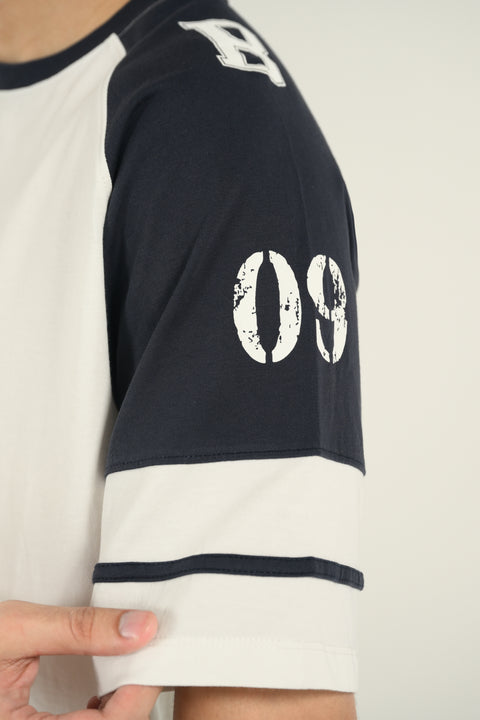 BOXY FIT CONTRAST RAGLAN SLEEVE TEE