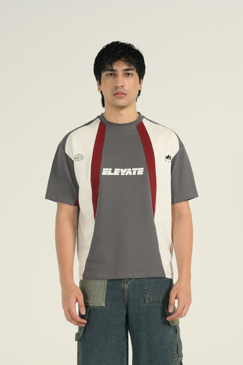 RELAXED FIT COLOR BLOCKING TEE