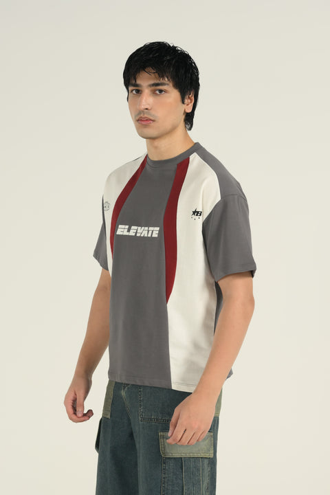 RELAXED FIT COLOR BLOCKING TEE
