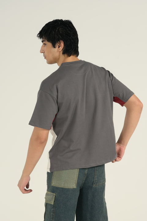 RELAXED FIT COLOR BLOCKING TEE
