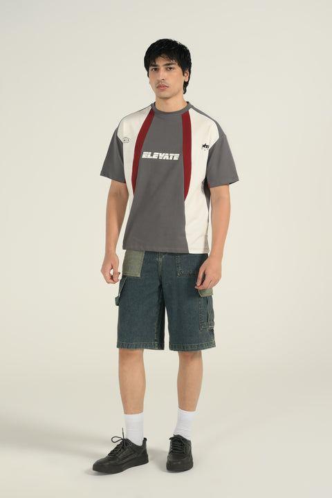 RELAXED FIT COLOR BLOCKING TEE