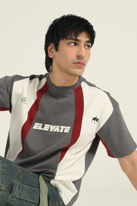 RELAXED FIT COLOR BLOCKING TEE