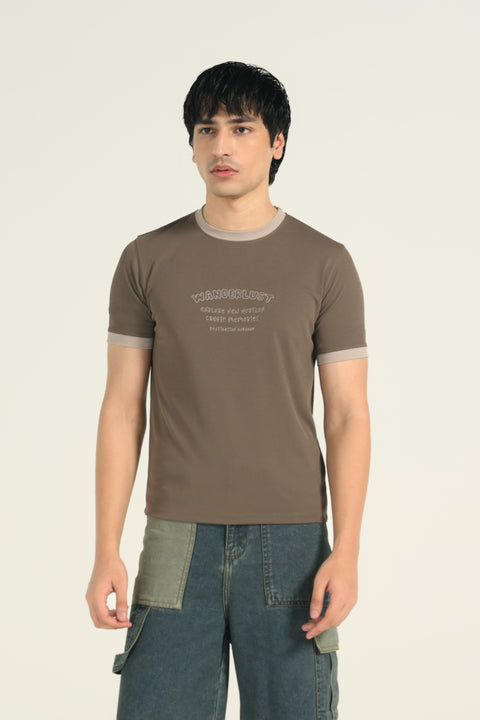 SLIM CROPPED EMBROIDERED TEE