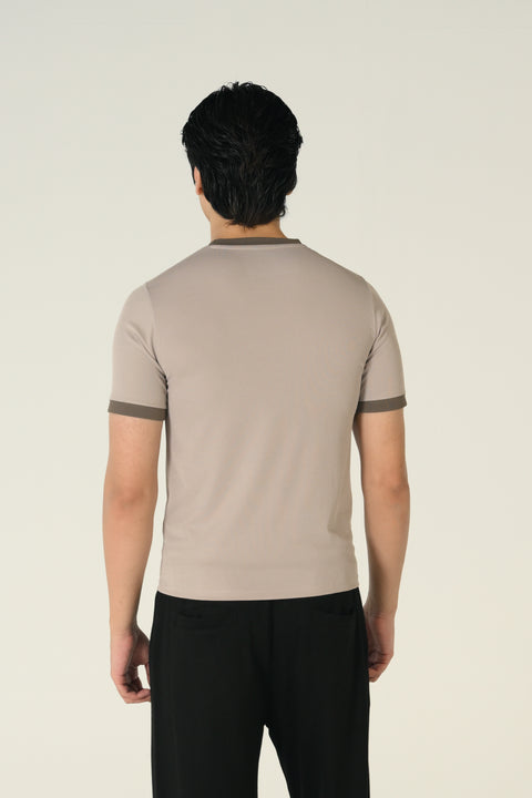 SLIM CROPPED EMBROIDERED TEE