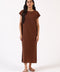 TEXTURED HAMMER SLEEVE DRESS