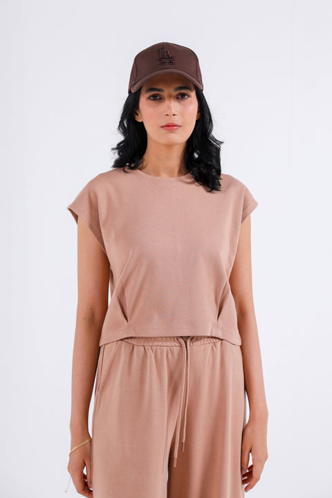 PLEATED CROPPED TOP