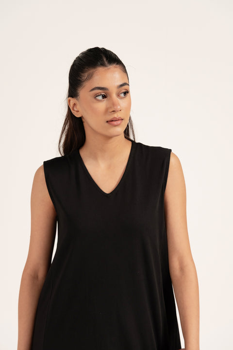 SLEEVELESS A-LINE DRESS