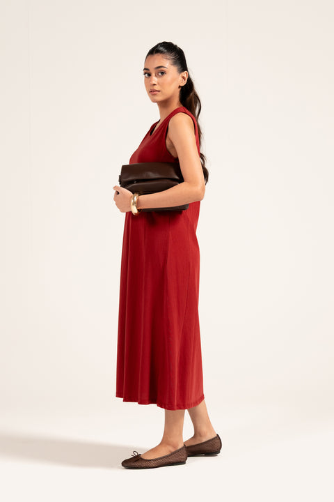 SLEEVELESS A-LINE DRESS