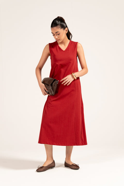 SLEEVELESS A-LINE DRESS