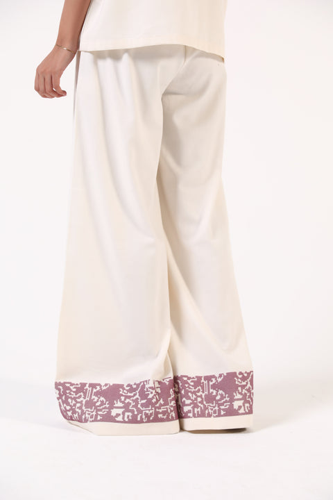 GRAPHIC MEGA WIDE LEG TROUSERS