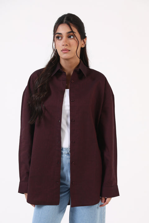 OVERSIZED BUTTON DOWN TOP