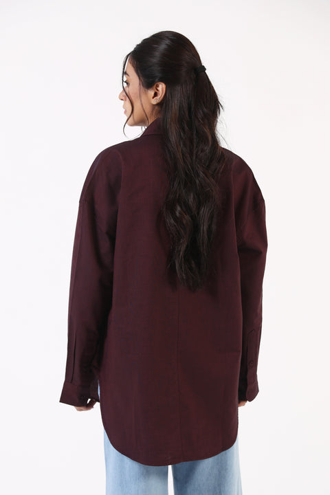 OVERSIZED BUTTON DOWN TOP