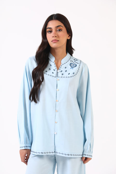 EMBROIDERED BUTTON DOWN SHIRT