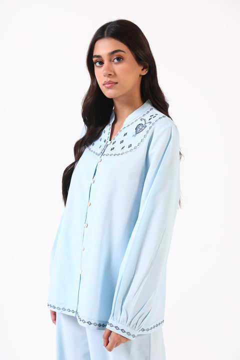EMBROIDERED BUTTON DOWN SHIRT