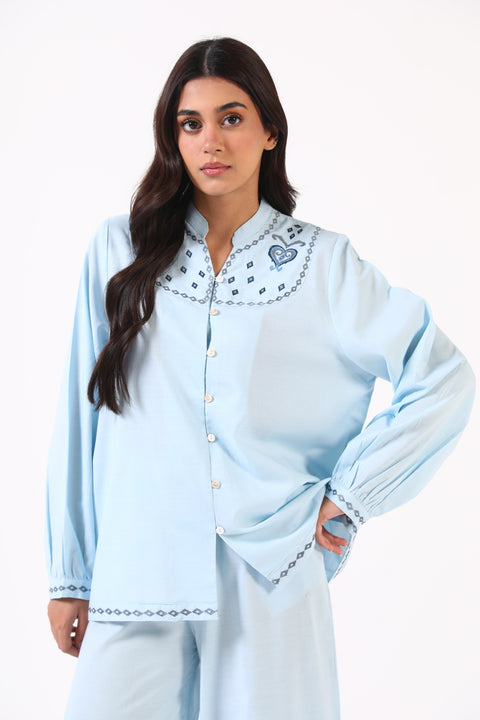 EMBROIDERED BUTTON DOWN SHIRT