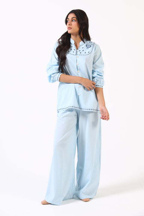 EMBROIDERED BUTTON DOWN SHIRT