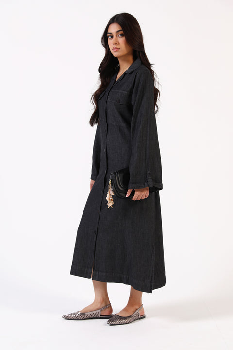 DENIM BUTTON DOWN DRESS