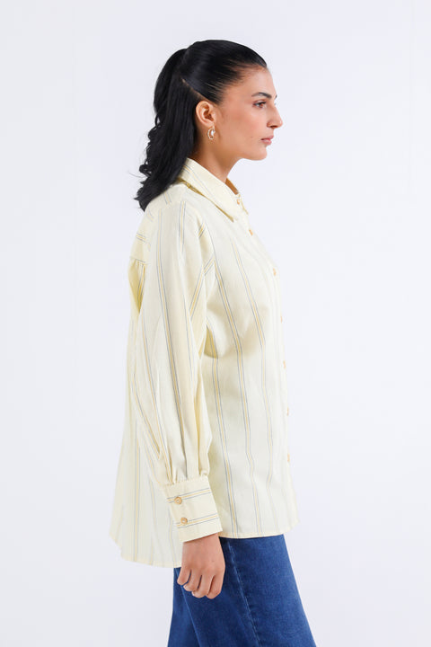 STRIPED TOP WITH SLEEVE DETAIL