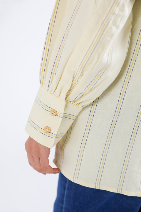 STRIPED TOP WITH SLEEVE DETAIL