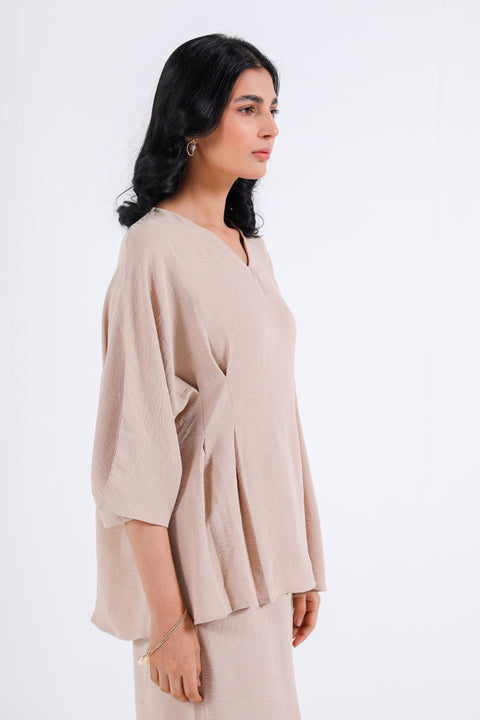 PLEATED KIMONO TOP