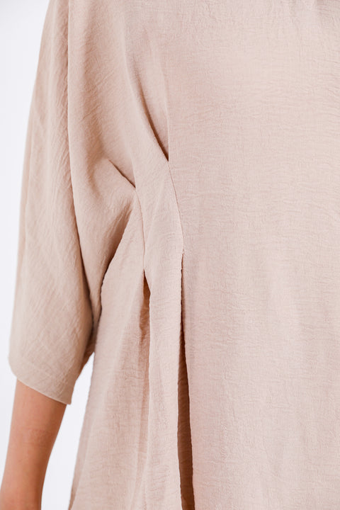 PLEATED KIMONO TOP
